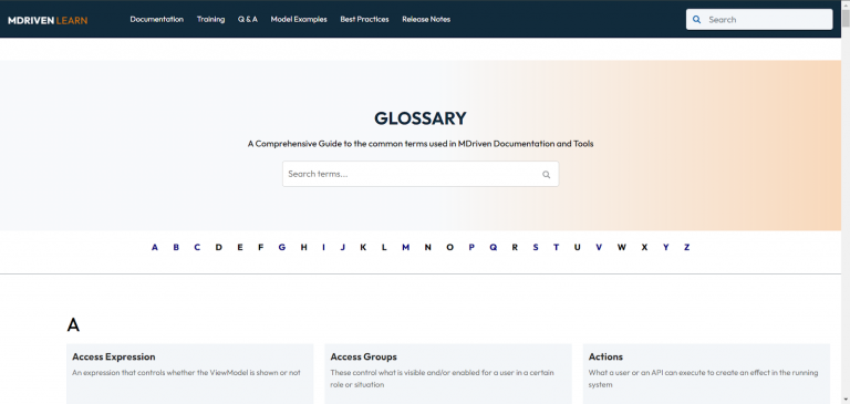 Have a look at the updates to the MDriven Glossary.