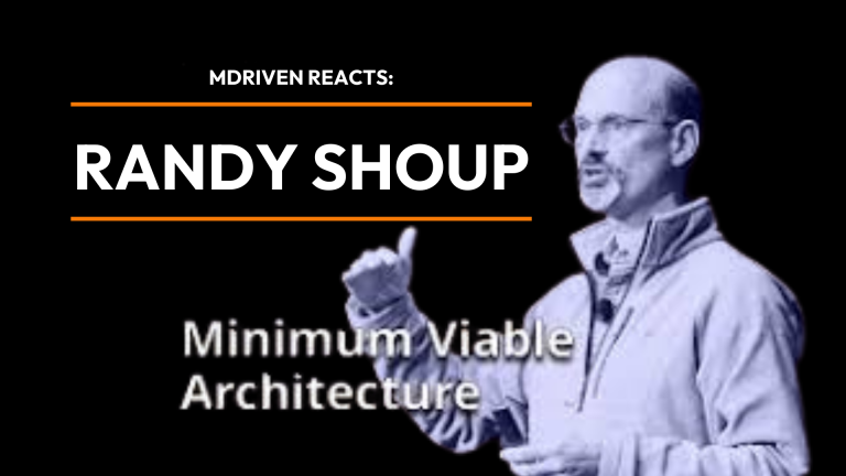 MDriven reacts to the Randy Shoup talk on handling microservices.