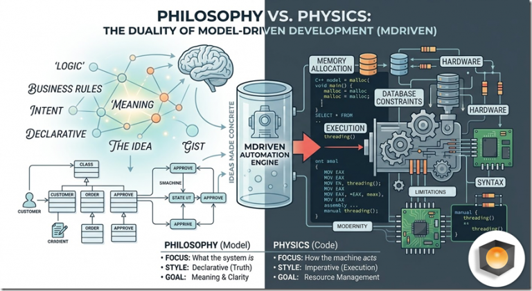 From Gist to Gravity: The Philosophy and Physics of MDriven